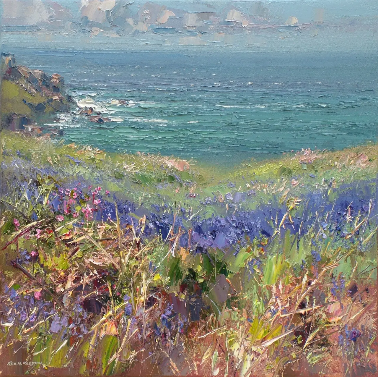 Rex Preston - bluebells, treen cove, cornwall